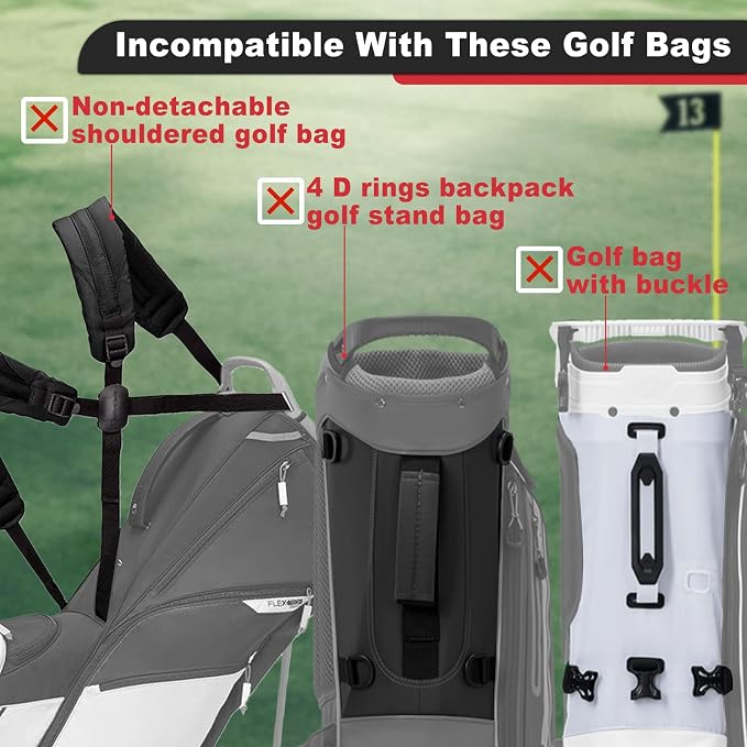 BIG TEETH Golf Bag Straps Swivel Backpack Straps Golf Bag Double Strap - Image 4