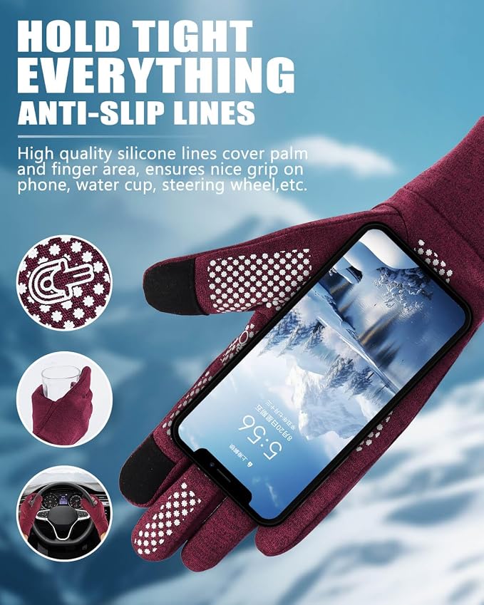 Aegend Lightweight Winter Gloves - Image 3