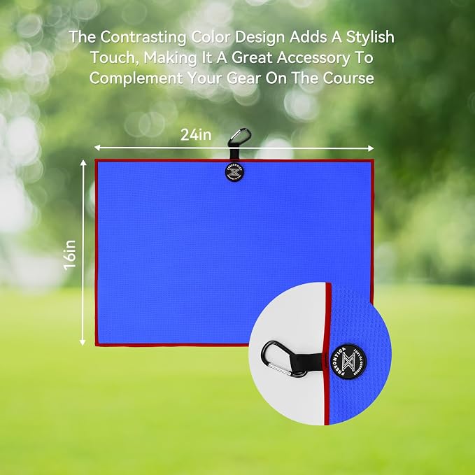 Magnetic Golf Towel with Clip and Cleaning Pocket -Ideal - Image 5