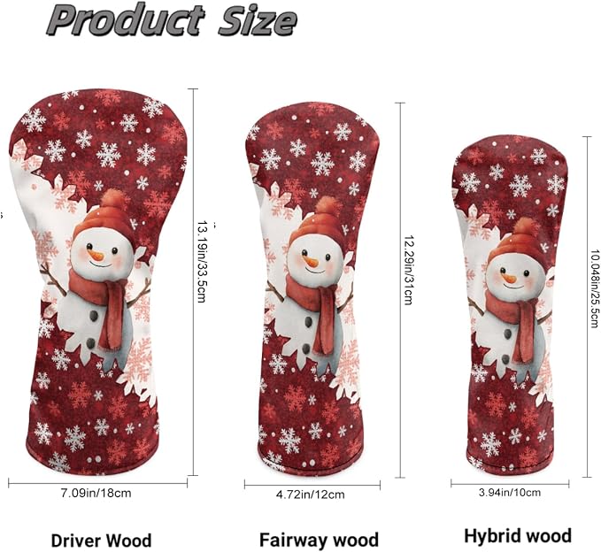 Golf Club Head Covers for Club Protective, Waterproof PU Leather Driver Fairway - Image 7