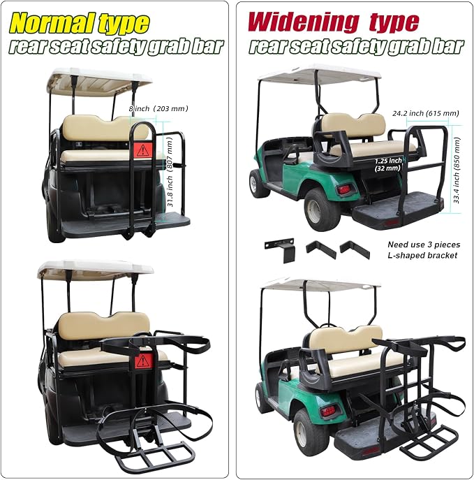 Roykaw Universal Golf Cart Rear Seat Bag Holder Compatible - Image 2