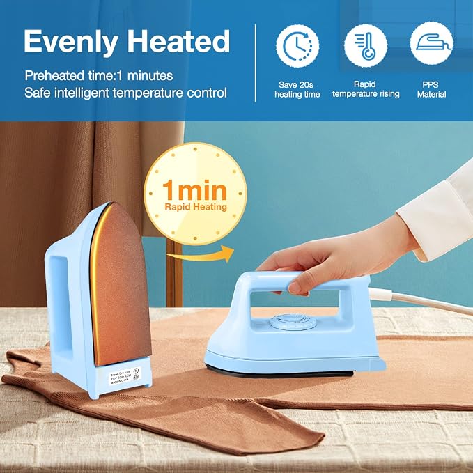 Generic Mini Iron for Crafts & Clothing, Travel & Home Use, 4-Level Temp Adjust - Image 3