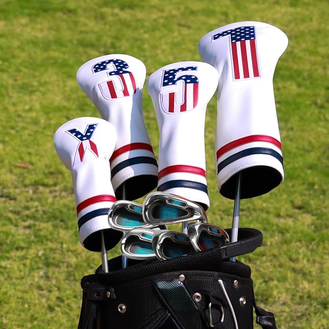 Golf Head Covers, PU Leather Golf Club Head Covers - Image 6