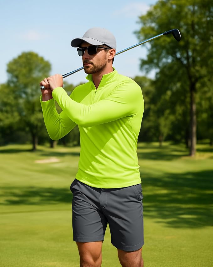 Boladeci Men's UPF 50+ Sun Shirts 1/4 Zip Long Sleeve SPF UV Protection - Image 6
