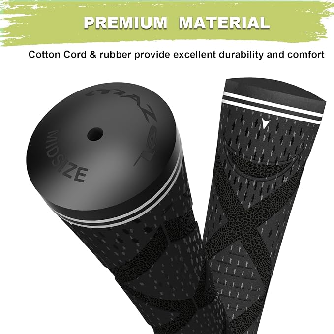 MAZEL Cord Rubber Golf Grips for Men - Image 2