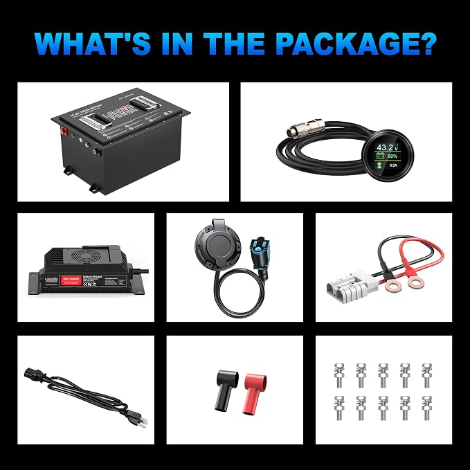 48V 105Ah Lithium Golf Cart Battery, Built-in Smart 250A BMS - Image 7
