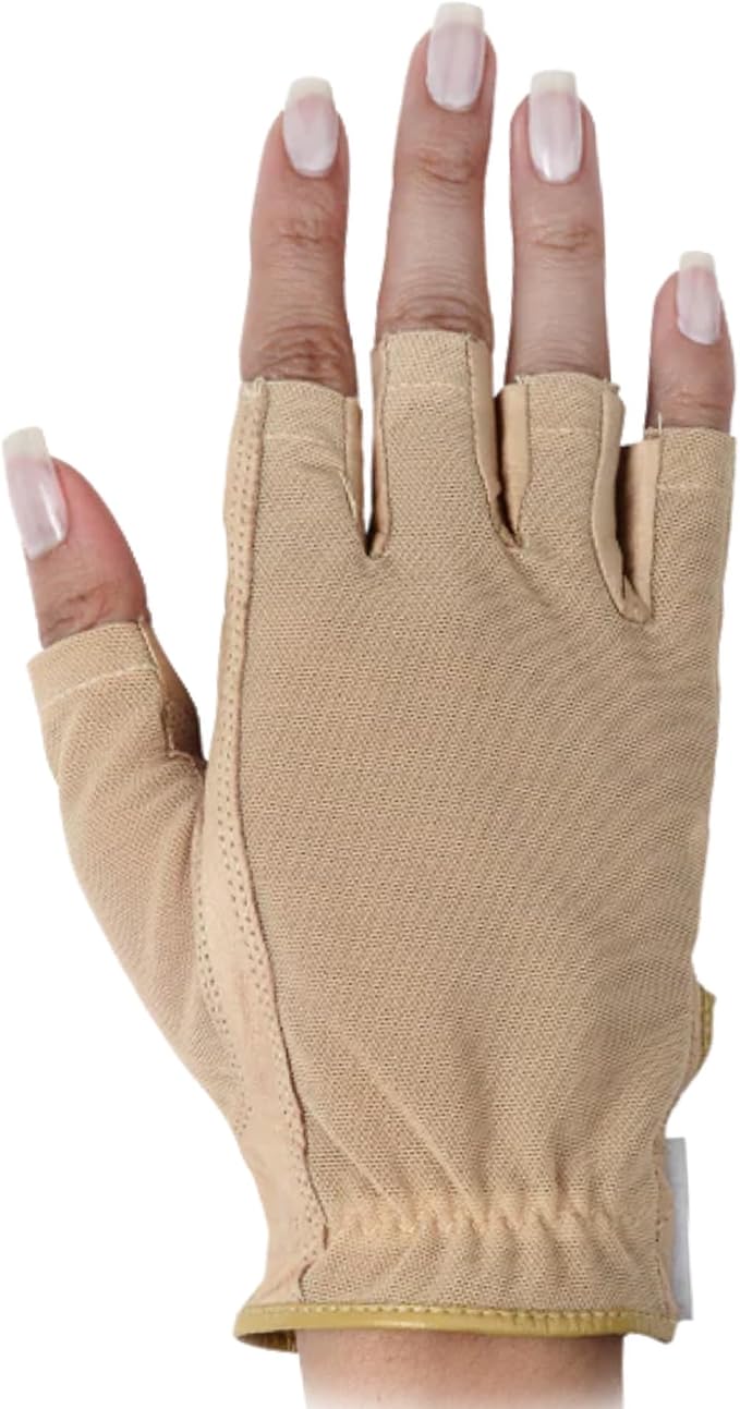 Solar Tan Women’s Half Golf Glove | SPF 10 UV-Filter Fabric, Breathable Cooling by LadyClassic