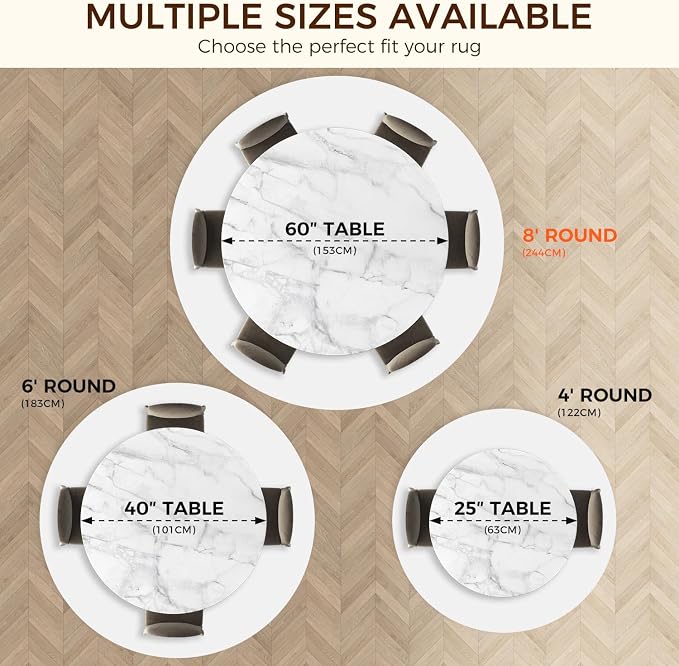 BAGAIL BASICS Round 8 FT Rug Pad Gripper - Image 6