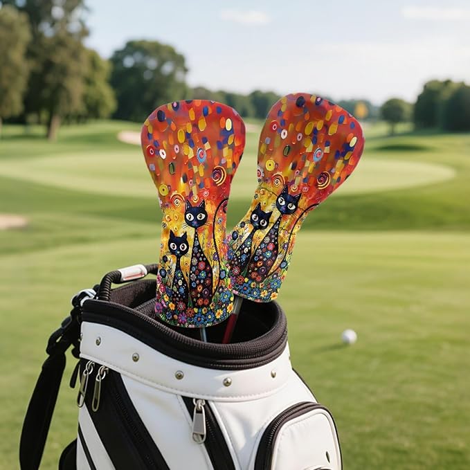 Golf Club Head Covers for Club Protective, Waterproof PU Leather Driver Fairway - Image 5
