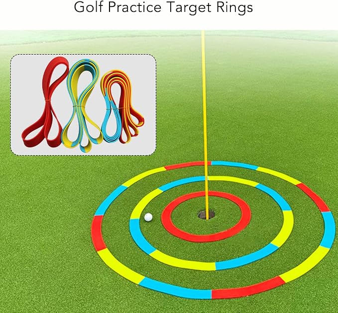 Golf Practice Target Ring, Thin Silicone Vibrant Target Indicator GolfTargets - Image 2