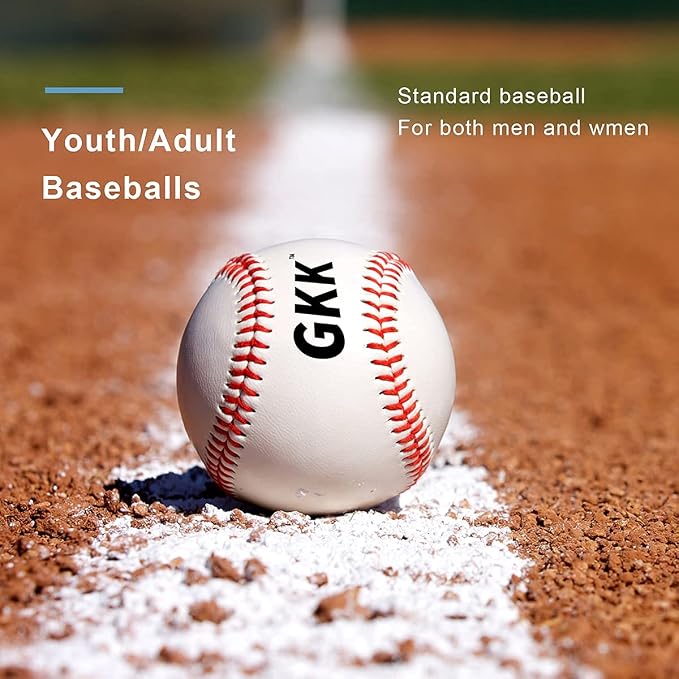 GKK Baseball 12 Pack Balls Training Baseballs 9 inch TeeBall Safety Baseballs - Image 6