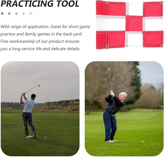 YARNOW Golfing Training Flag for Practice Court Checkered Red and White Golf - Image 6