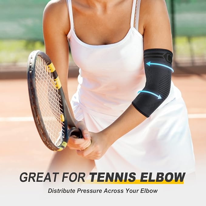 CAMBIVO 2 Pack Elbow Brace for Tendonitis, Tennis Elbow Compression Support - Image 6