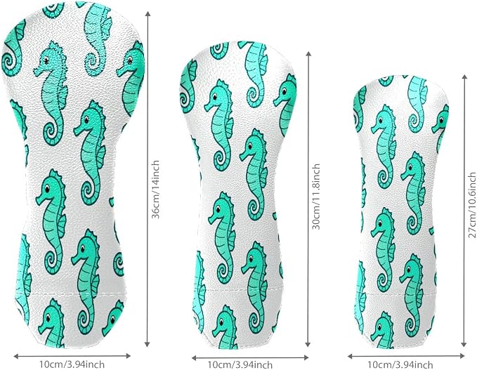 3 Pack PU Leather Golf Club Head Covers - Image 5