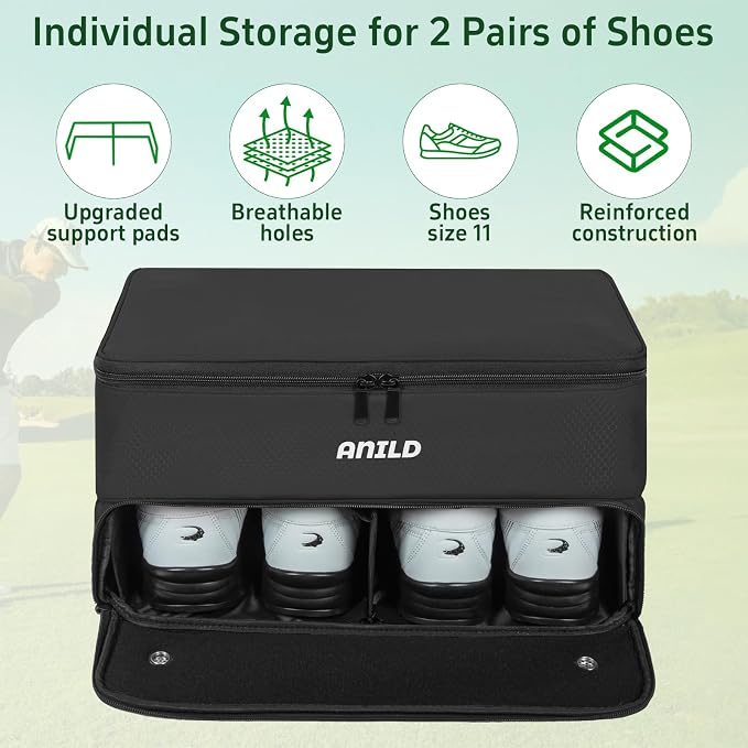 ANILD Golf Trunk Organizer, 2 Layer Golf Storage Case - Image 3
