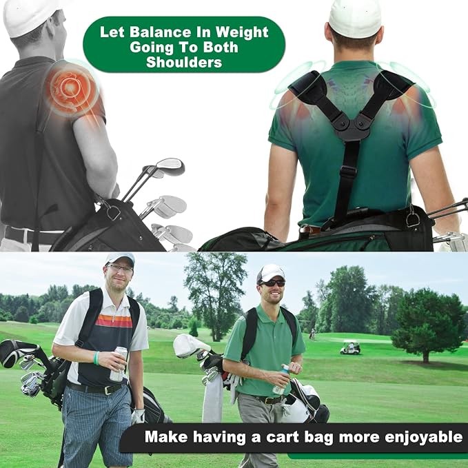 BIG TEETH Golf Bag Straps Swivel Backpack Straps Golf Bag Double Strap - Image 2