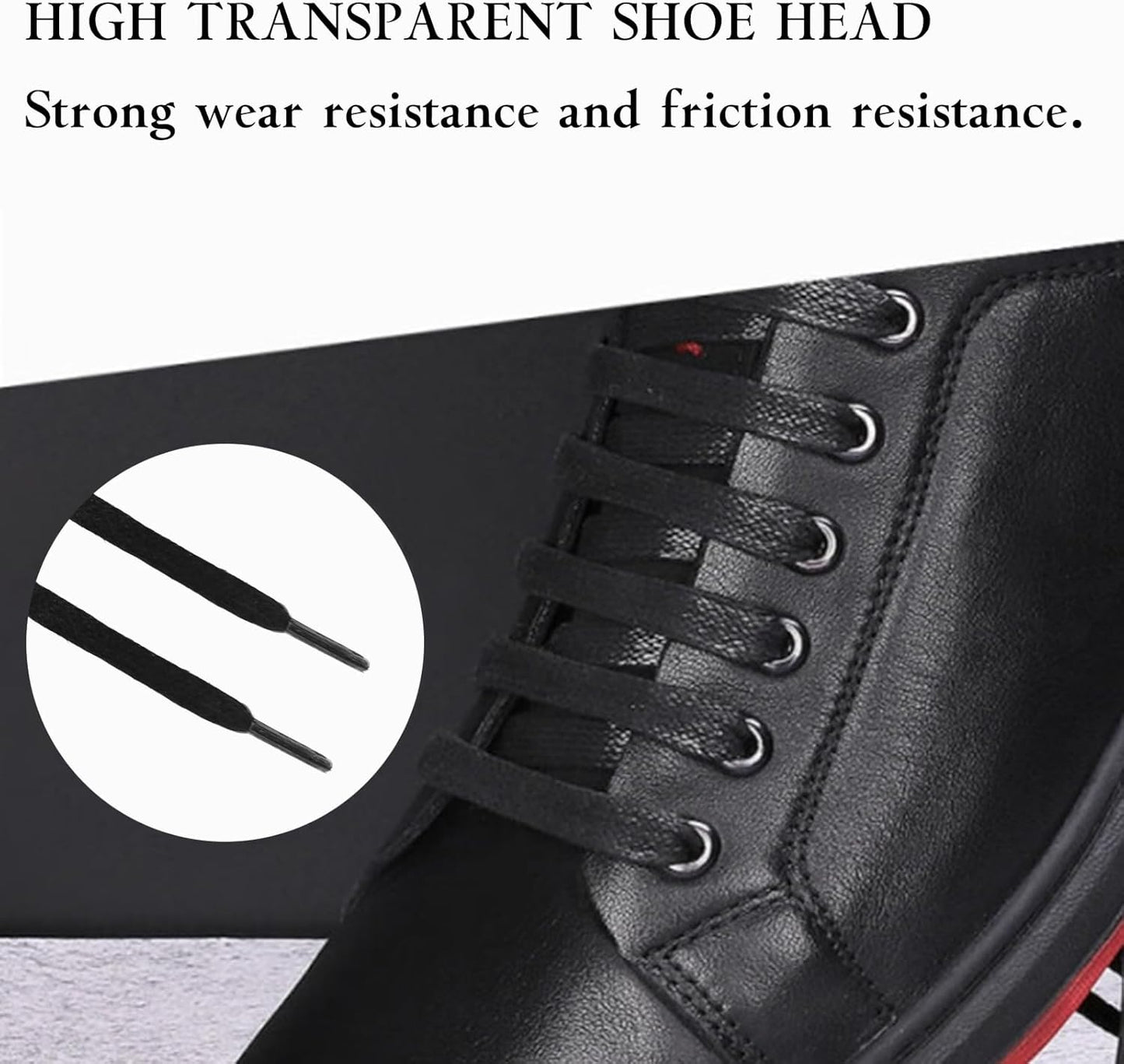 2 Pairs Waxed Flat Shoe Laces for ECCO Lace Up Leather Sneakers, 1/4"(6mm) Dress Cotton Shoelaces Replacement