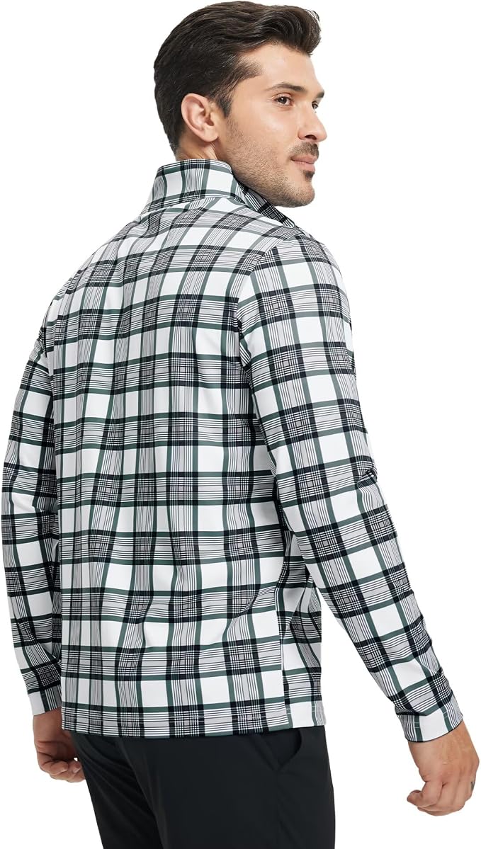 M MAELREG Quarter Zip Golf Pullover Men Dry Fit Long Sleeve Performance Wicking - Image 5