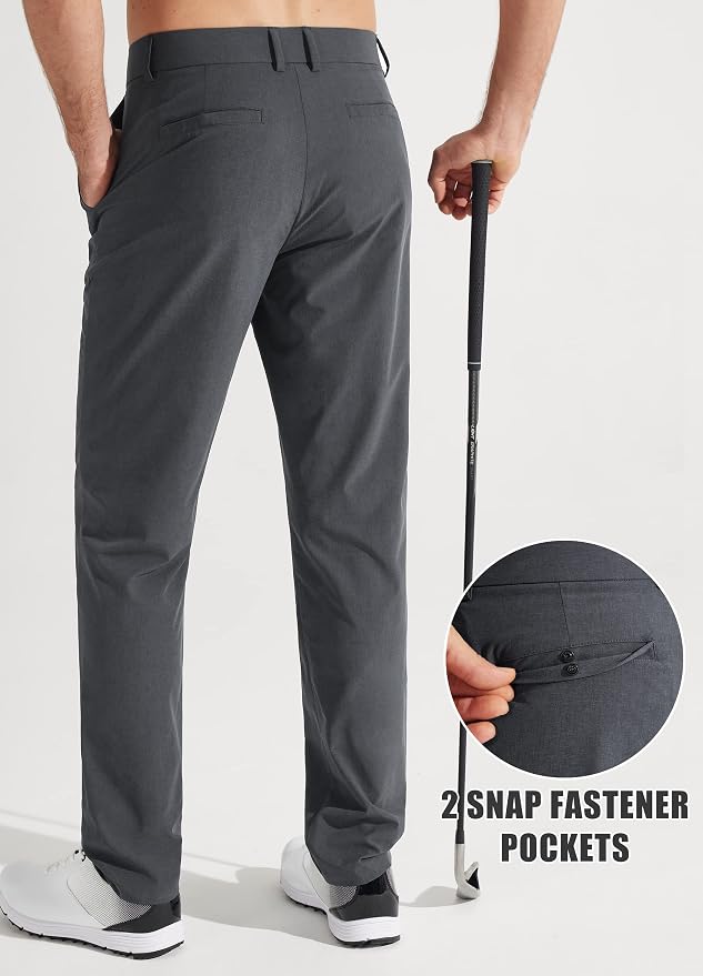 Libin Mens Golf Pants Stretch Work Dress Pants 30"/32"/34" Quick Dry - Image 2