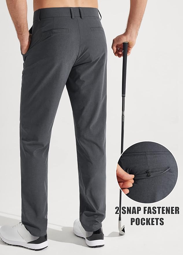 Libin Mens Golf Pants Stretch Work Dress Pants 30"/32"/34" Quick Dry - Image 2