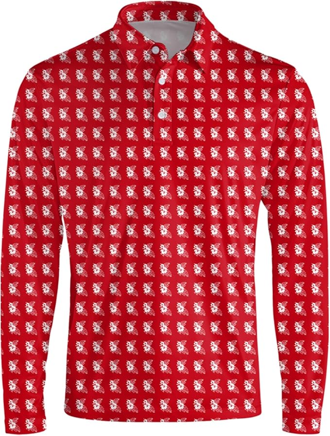 Men's Long Sleeve Golf Shirt Quick Dry 3 Button Work Fishing Outdoor Casual - Image 3