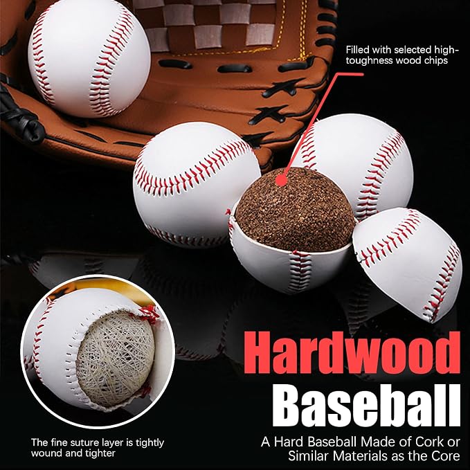 GKK Baseball 12 Pack Balls Training Baseballs 9 inch TeeBall Safety Baseballs - Image 5