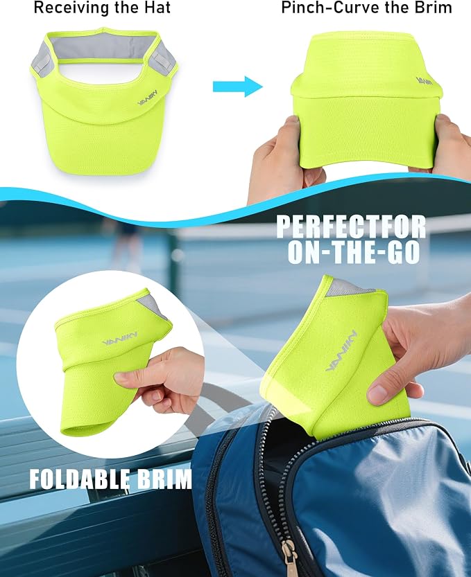 Sports Sun Visor Hats for Women Men Lightweight Breathable Cooling Stretchy - Image 4