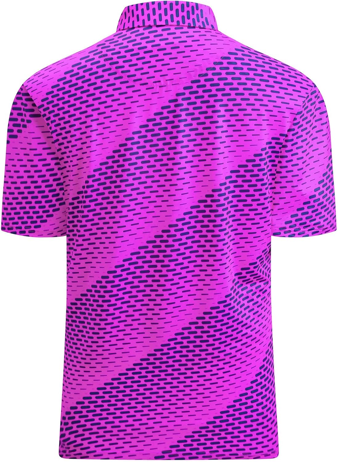 Hodaweisolp Golf Shirts for Men Dry Fit Print Moisture Wicking Performance Short Sleeve Polo Shirt