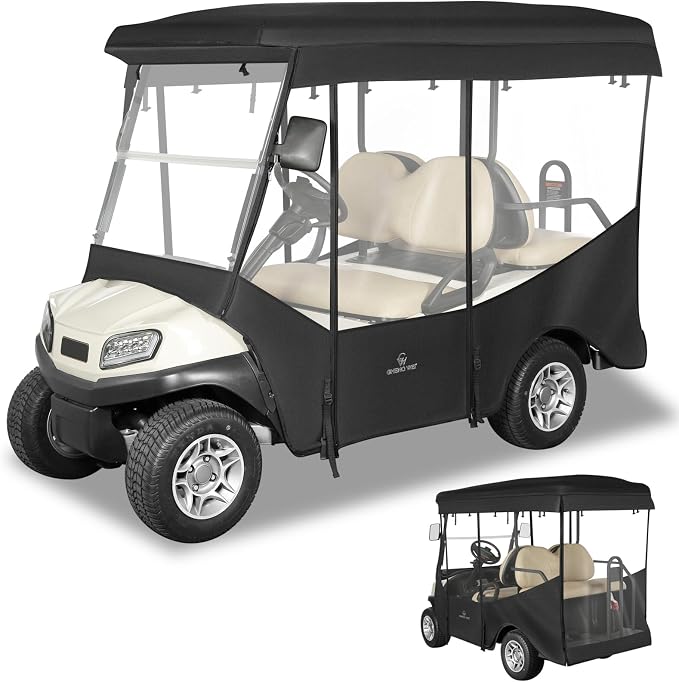Golf Cart Enclosure 4 Passenger Extended Roof 88 inch by CHENGWEI