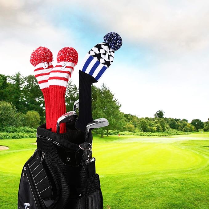 Golf Head Covers for Driver Woods Fairway Hybrids, Long Neck Golf Club - Image 7