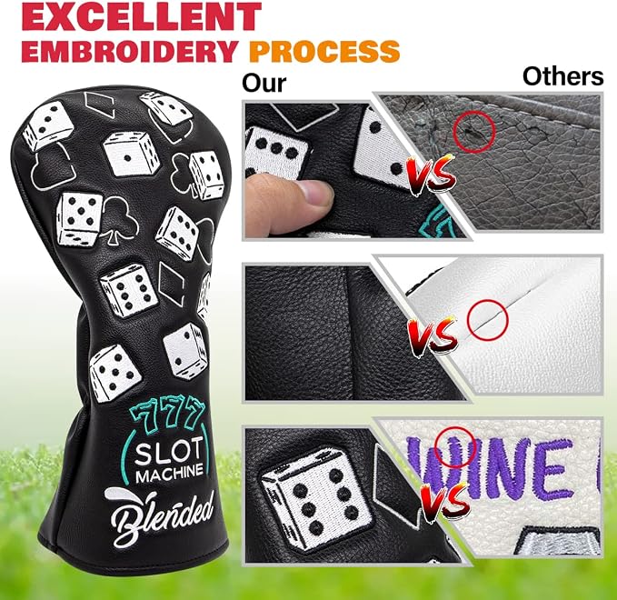 Golf Club Covers Lucky 777 Blade Putter Headcover Golf Driver Covers Fairway - Image 5