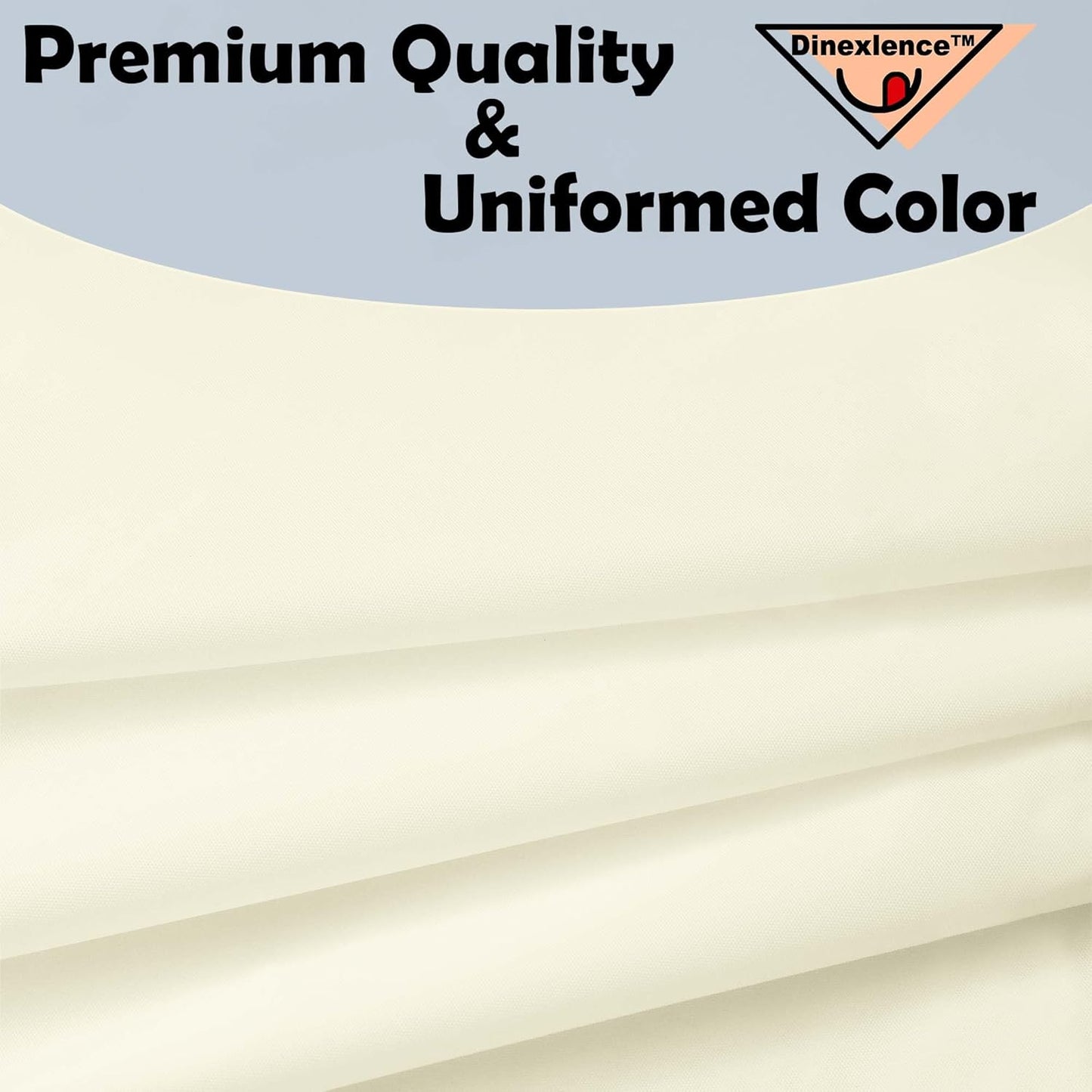 2 Pack Ivory Premium Plastic Tablecloth Round 84 Inches Reusable Beige Creamy White Decorative Table Cover for Dining, Wedding, Party, Indoor and Outdoor use