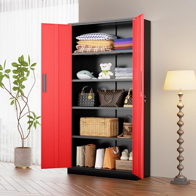 INTERGREAT Metal Storage Cabinet, Tall Metal Cabinet - Image 2