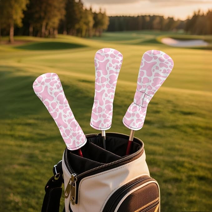 Golf Club Head Covers for Club Protective, Waterproof PU Leather Driver Fairway - Image 3