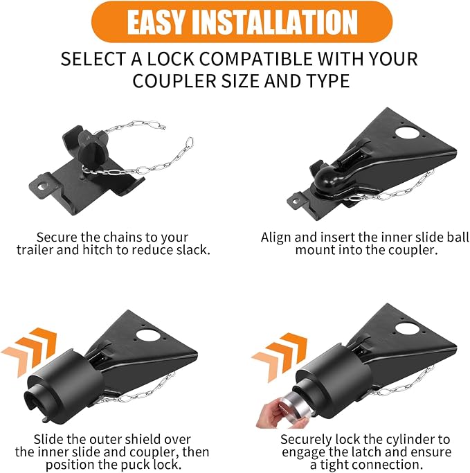 2" Heavy Duty Trailer Hitch Lock - Image 6