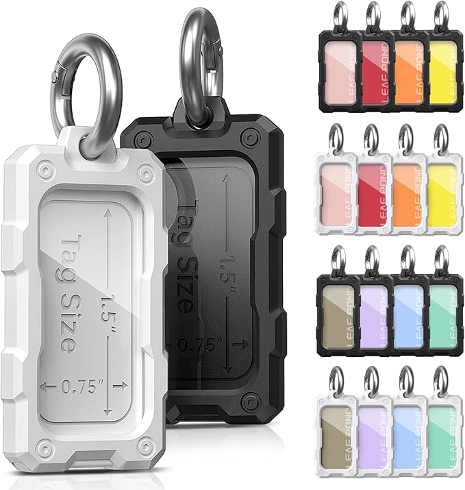 16 Pack Solid Plastic Key Tags by LeafPond