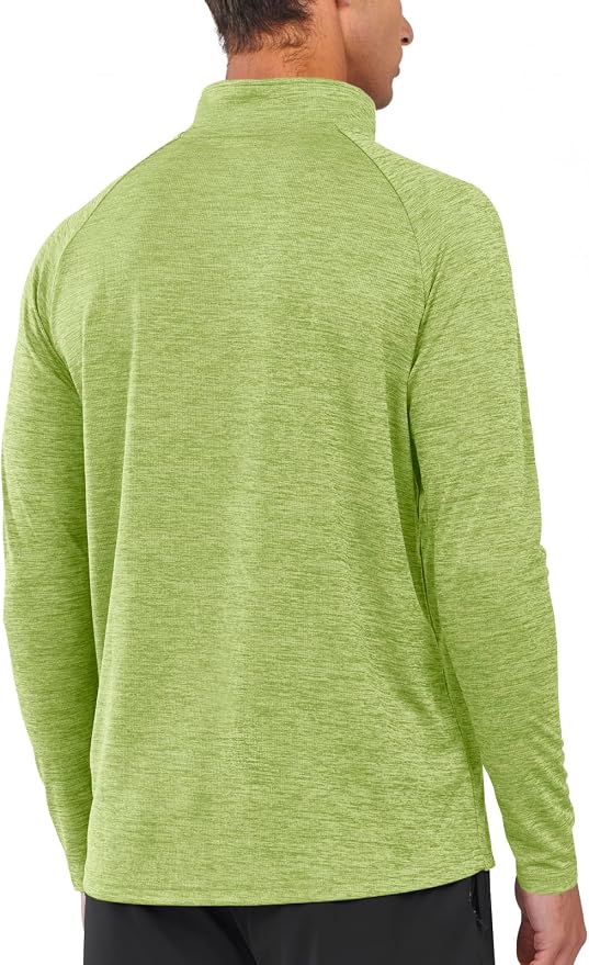 NORTHYARD Quarter Zip Pullover Men Running Shirt Long Sleeve Moisture Wicking - Image 3