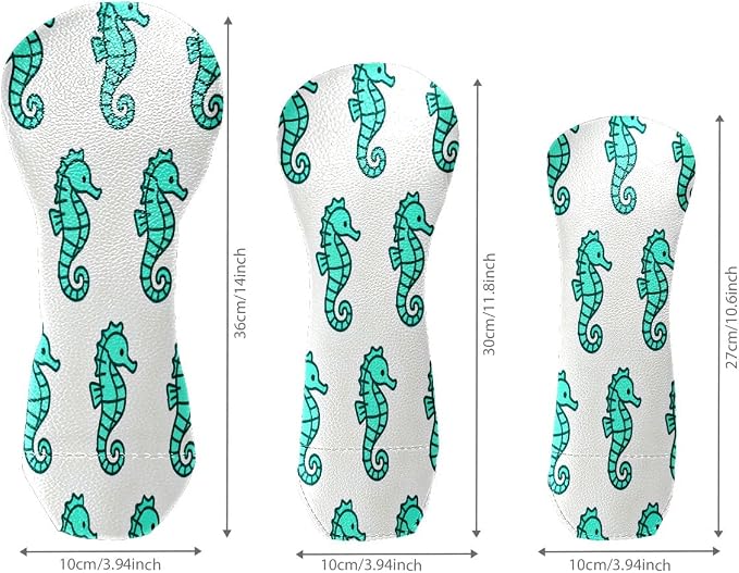 3 Pack PU Leather Golf Club Head Covers - Image 5