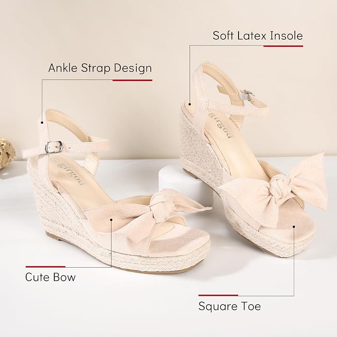 girgod Espadrilles Wedge Sandals - Image 3