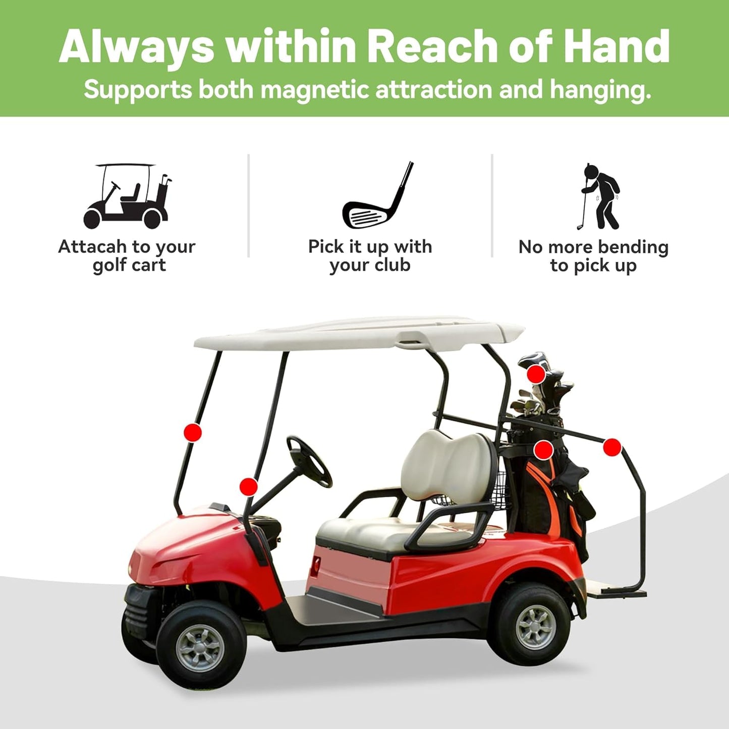 2 Pack Magnetic Golf Towels with Carabiner, Ultra Absorbent Microfiber, Wire Cleaning Cloth, Waffle Pattern Golf Towel with Magnet for Men Women, Golf Accessories for Golf Bags, Carts or Clubs