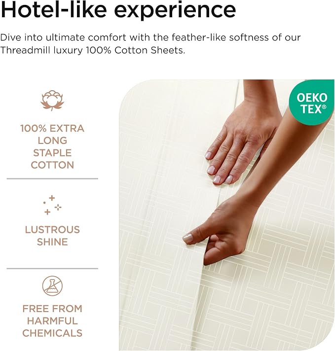 Threadmill Luxury 100% Cotton Queen Bed-Sheets - Image 6