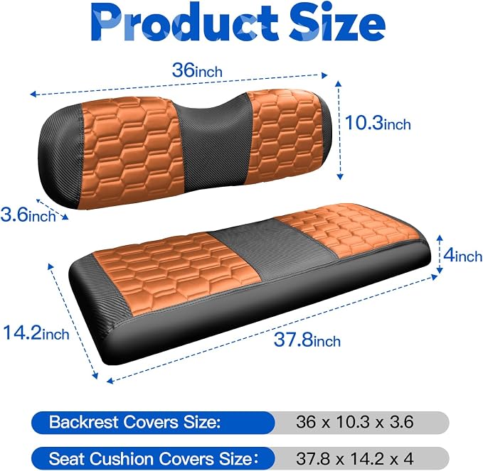 NOKINS Golf Cart Seat Covers, Fits - Image 5
