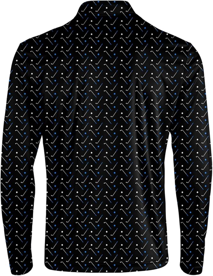 Men's Long Sleeve Golf Shirt Quick Dry 3 Button Work Fishing Outdoor Casual - Image 4