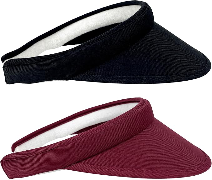 2 Pack Sun Visor Hats Women Men Clip On Wide Brim Visors Hat Outdoor Sports by kejea