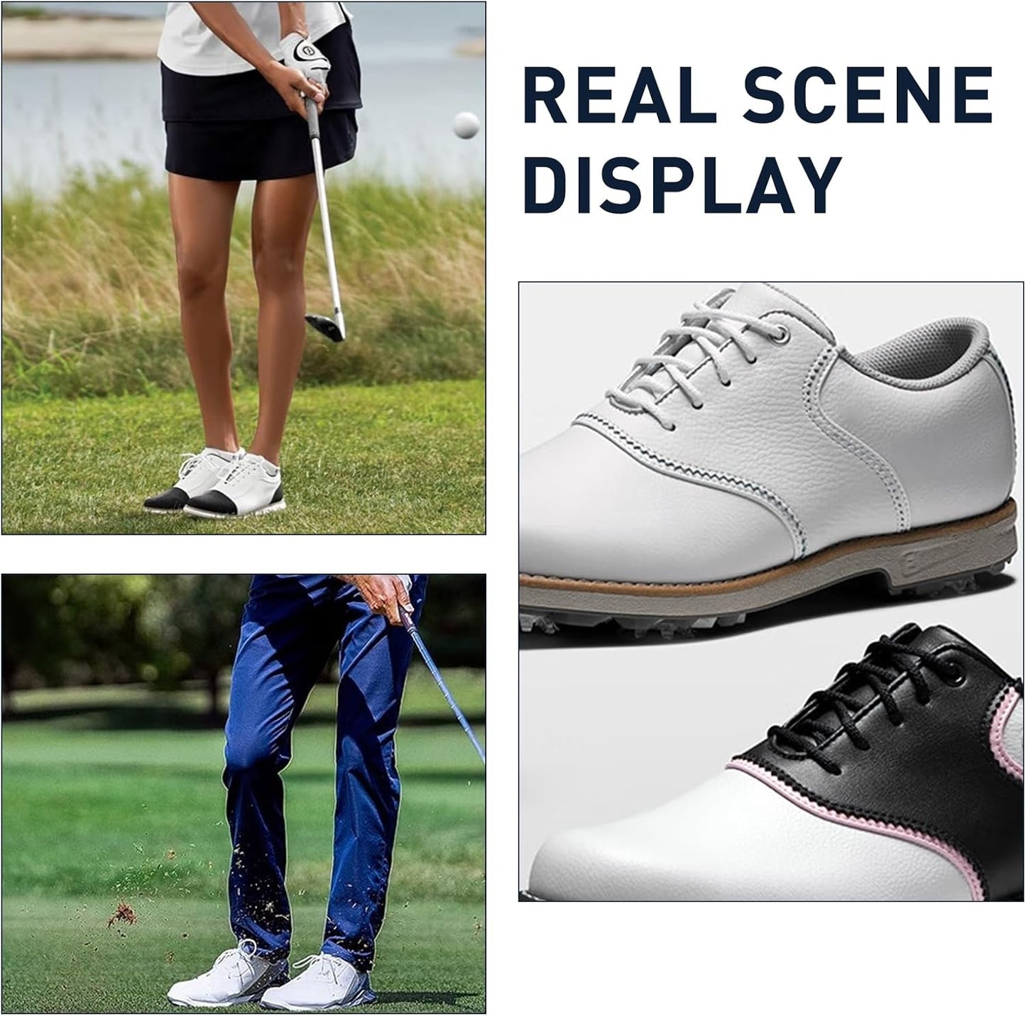 2 Pairs Polyester Golf Shoelaces for FootJoy Shoes, 3/32‘’(2.5mm) Thin Dress Oxford Shoe Laces Replacement Strings