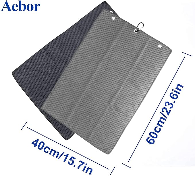 Golf Towels, Microfiber Waffle Pattern Tri-fold Golf Towel - Image 8