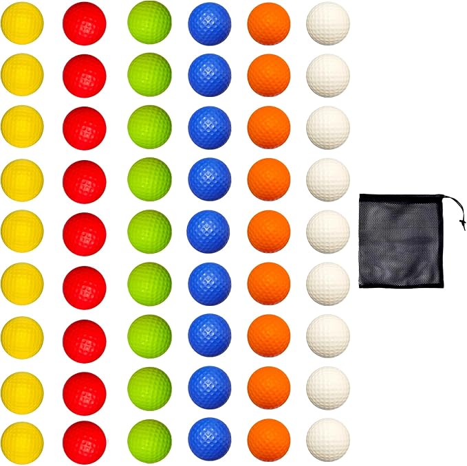 Foam Golf Practice Balls 16 or 54 Pack Soft Limited Flight Golf Balls by Unknown
