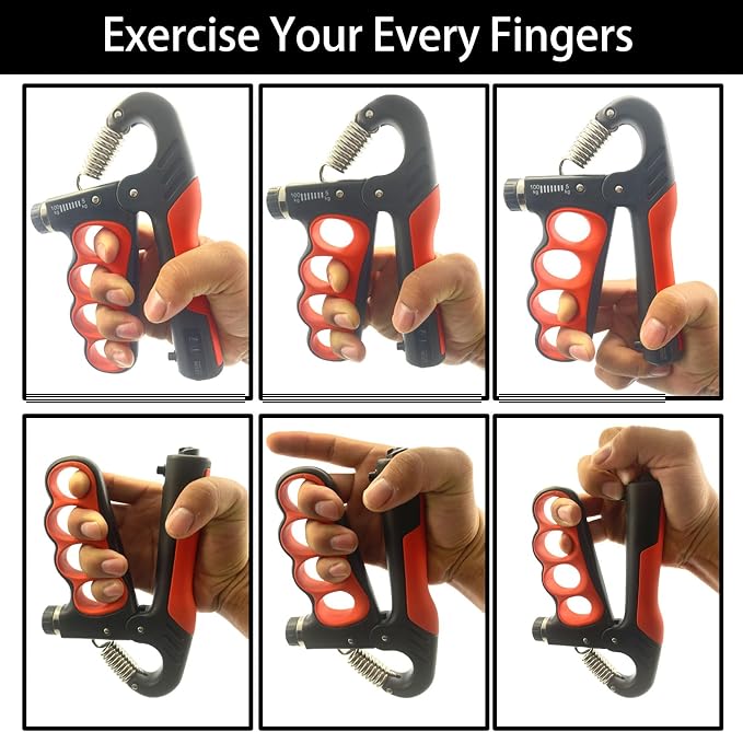 Grip Strength Trainer, 5-100KG Adjustable Resistance Forearm Hand Gripper - Image 4