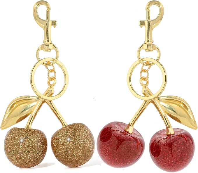 Fruit Bag Charm Purse Charms Keychain Strawberry Cherry Accessories Keychain by CHUQIU