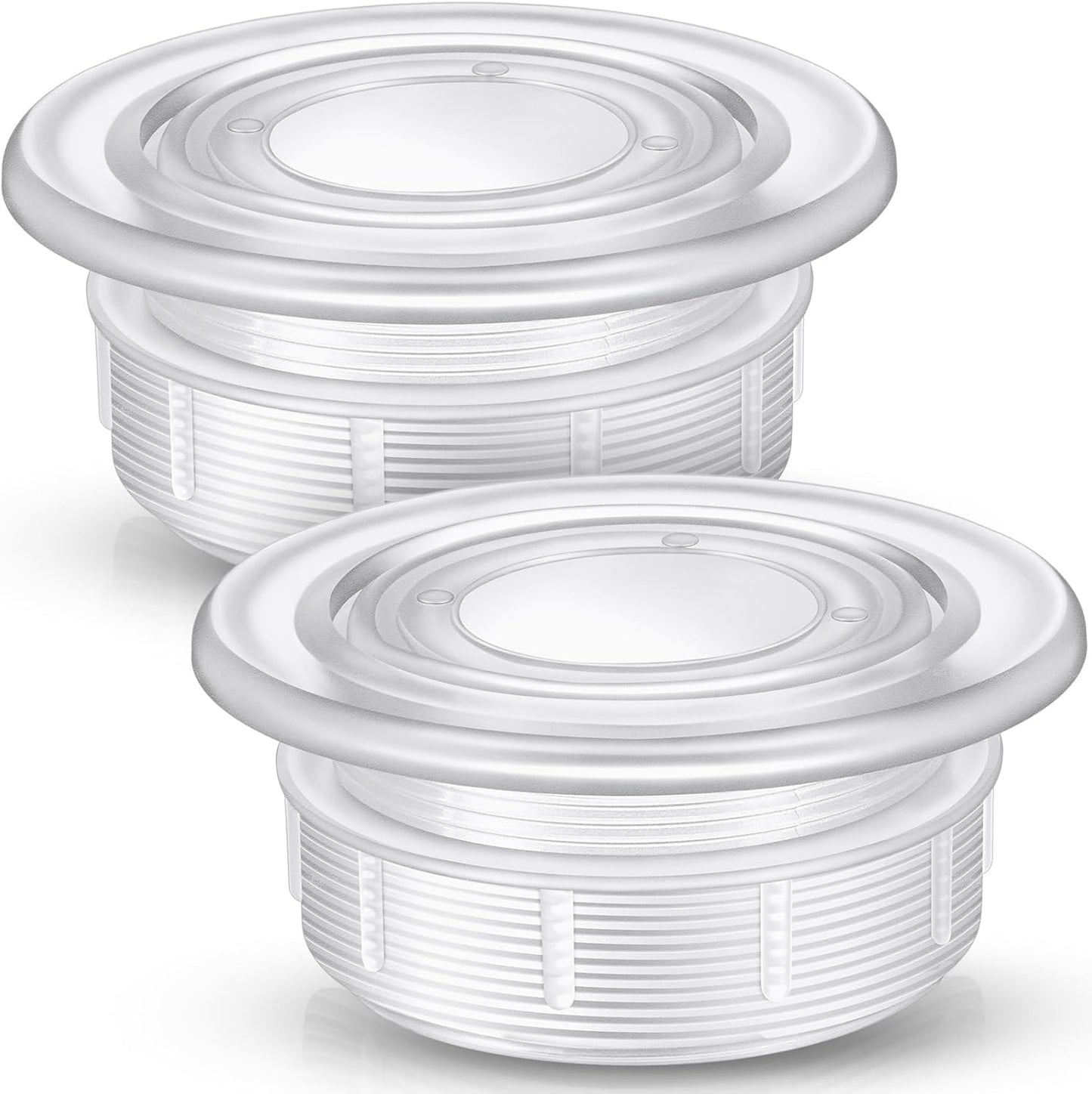 2 Sets Patio Table Umbrella Hole Ring Plug Cap Set, Outdoor Parasol Table Hole Cover Insert Thicker Patio Plug Ring for Outdoor, Yard, Garden(Clear)